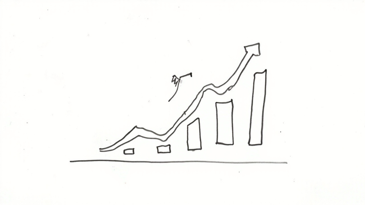 Token 成本下降、AI 应用普及的展望，手绘插画