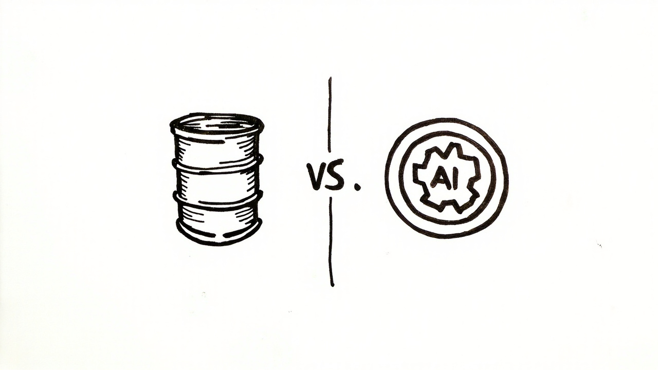 Token 像石油一样成为新时代的能量单位,手绘插画