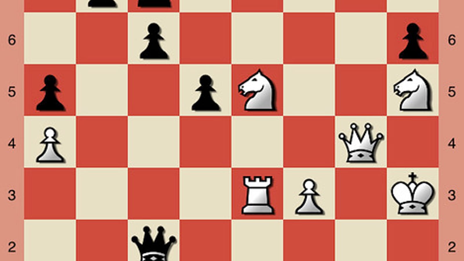 一盘棋局,黑白格子交错